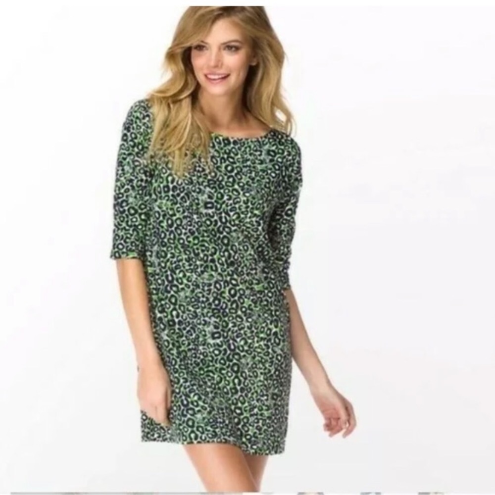 ❤️Lilly Pulitzer Thrill of the Chase Cassie Dress Leopard Print Size S
